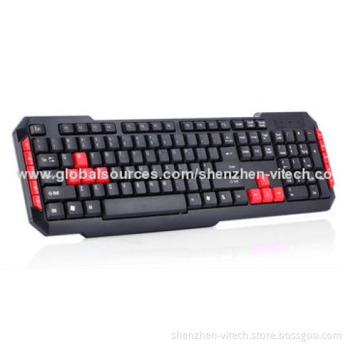 Computer Multimedia Keyboard, USB Port, More than 5,000,000 Times Switch Lifespan
